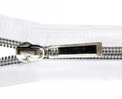 Молния спираль Т-7 декор. 80см (100шт) серебро