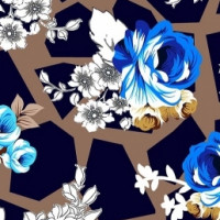 Полотно трикотажное Кулирка 30/1 набивная в рулоне  в Иваново